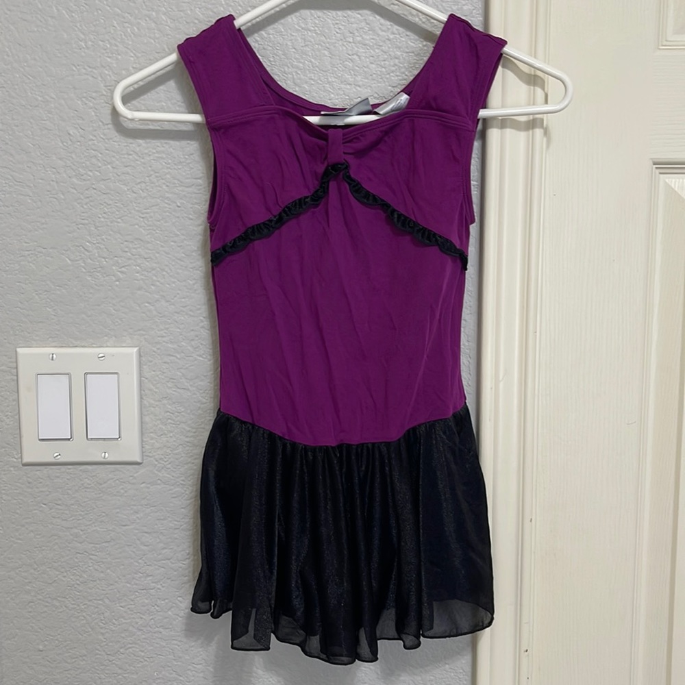 Danskin ballet leotard with attached skirt. Kids 10/12